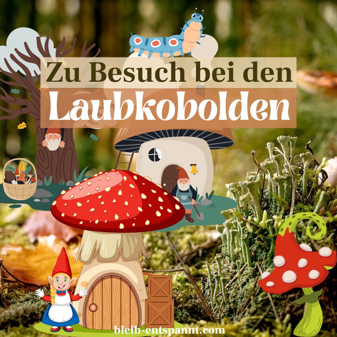 Das Cover der Einschlafmusik und Klangwelt des Herbstes - wie besser einschlafen - Zu Besuch bei den Laubkobolden.